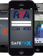 Image of SafeTrx App on phone screen