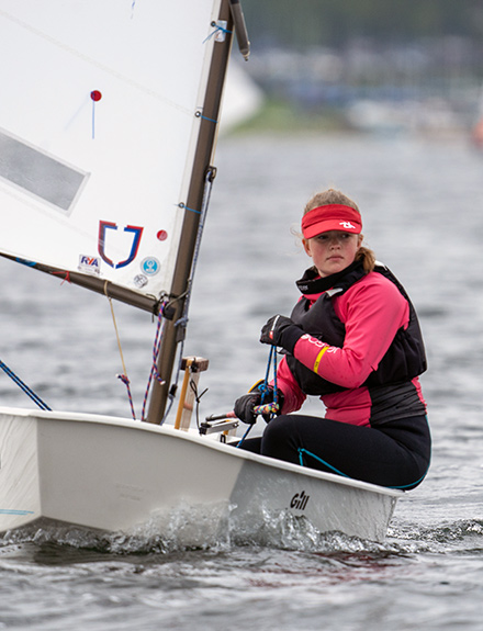 British youth sailing events sailing twiname - young girl racing